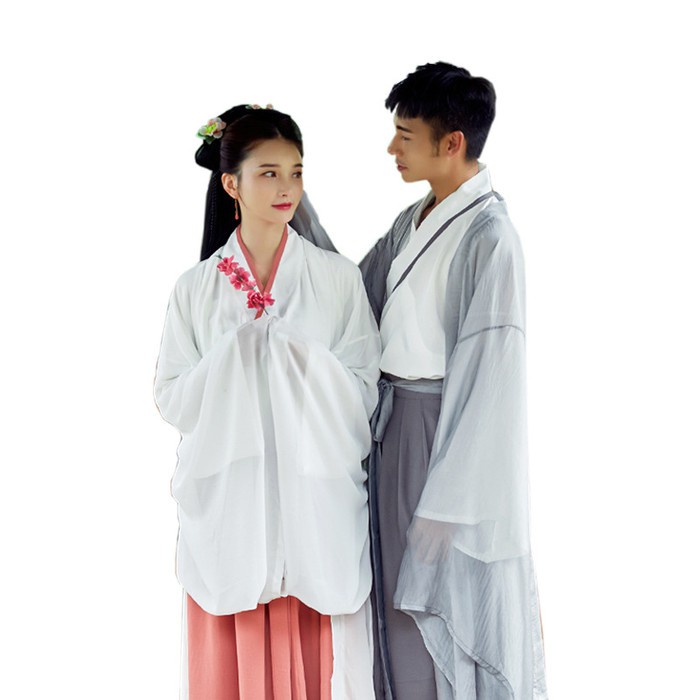 2018初秋汉服古装道士服儒雅风度大袖衫裙男女CP通穿款9822+9823