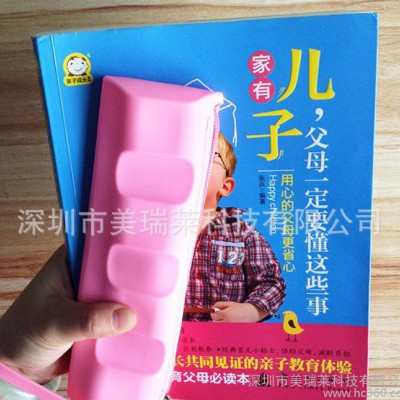 学习文具学生笔袋 硅胶巧克力方形拉链袋订做学生铅笔袋直销