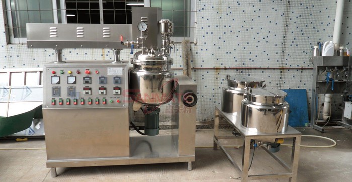 直销100L，150L可倾真空均质乳化机，乳液，洗面奶真空均质乳化机，均质设备，日化护理品，生物医药，食品工业真空乳化机